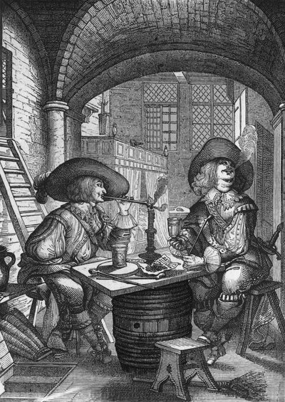 Tobacco Smokers (engraving by Abraham Bosse, 18th century) by Abraham Bosse