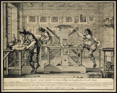 Workshop of an Engraver, 1642 by Abraham Bosse