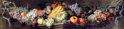 Feast of fruits and flowers by Abraham Brueghel