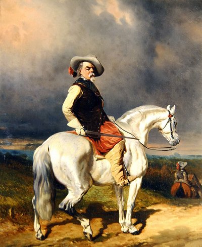 Cavalier on a White Horse by Abraham Cooper