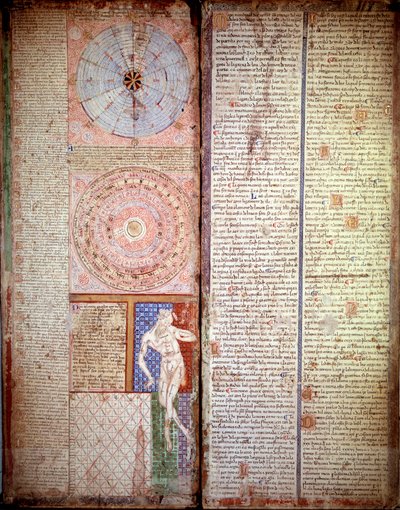 Astrological and Astronomical Diagram from the Catalan Atlas by Abraham Cresques
