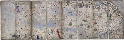 Four Vellum Leaves of the Catalan Atlas by Abraham Cresques