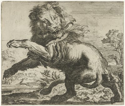 Lion and Snake Fighting by Abraham Danielsz. Hondius