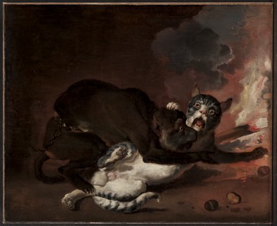 The Monkey and the Cat, Probably 1670s by Abraham Danielsz. Hondius
