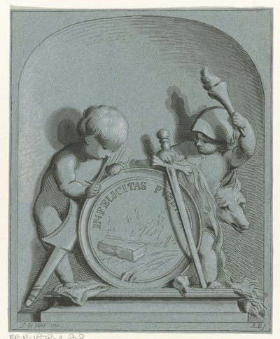 Allegory with Two Putti by Abraham Delfos