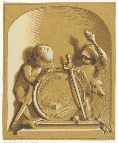 Allegory with Two Putti by Abraham Delfos