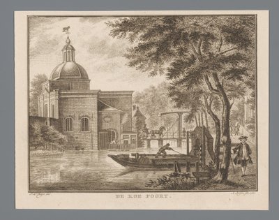View of the Koepoort in Leiden by Abraham Delfos