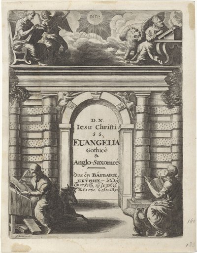 Four Evangelists Around an Entrance Gate by Abraham Dircksz. Santvoort
