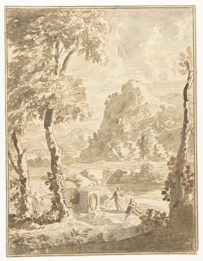Arcadian Landscape with Small Figures by Abraham Genoels (II)