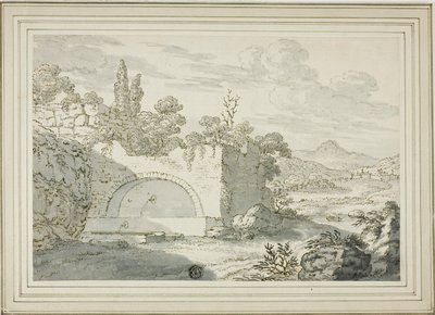Landscape with Fountain by Abraham Genoels II