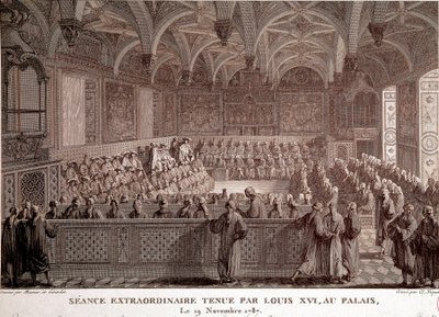 Extraordinary Session Held by Louis XVI at the Palace of Versailles by Abraham Girardet