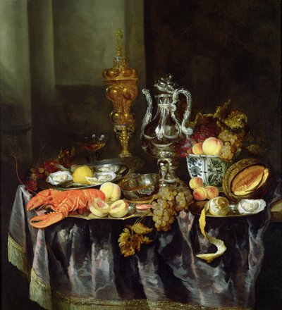 Still Life with Fruit and Shellfish by Abraham Hendricksz van Beyeren