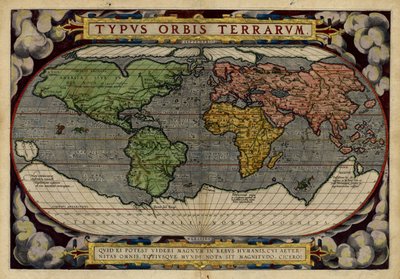Typus Orbis Terrarum by Abraham & Hogenberg Frans & Kremer Gerard (16th century) Ortelius
