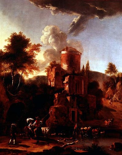 Italian Landscape with Ruins by Abraham Jansz Begeyn