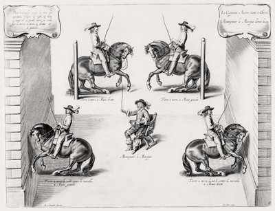 Illustration from a Riding Manual, engraved by Peeter Clouwet by Abraham Jansz. van after Diepenbeeck