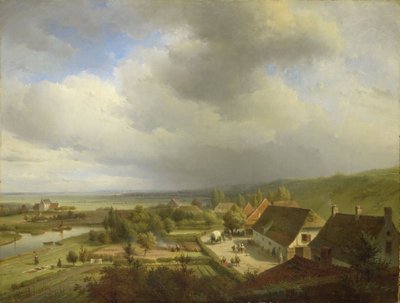 View of the Ooijpolder by Abraham Johannes Couwenberg
