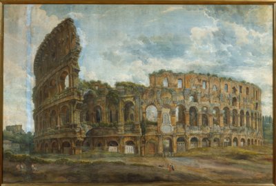 Exterior View of the Colosseum in Rome by Abraham Louis Rodolphe Ducros