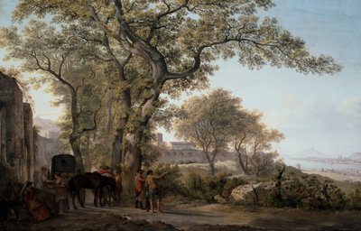 The Via Appia with a View of the Bay of Gaeta and the Circe Felsen by Abraham Louis Rudolph Ducros
