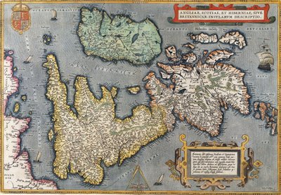 A Map of Great Britain by Abraham Ortelius
