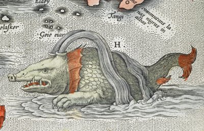 Detail of a sea monster, from 