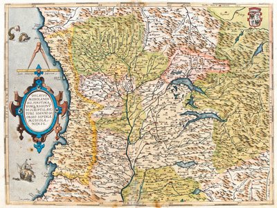 France, south Switzerland, Italy by Abraham Ortelius
