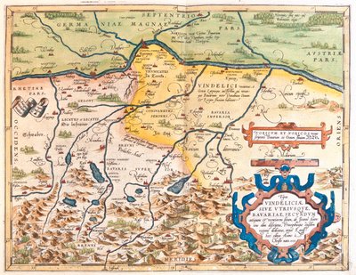 Germany, Austria by Abraham Ortelius
