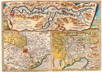Larii Lacus Vulgo Tertorii Romani Fori Iulii. Geography Map of Northern Italy from 