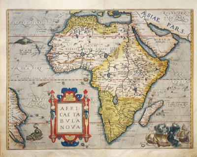 Map of Africa, from Theatrum Orbis Terrarum by Abraham Ortelius