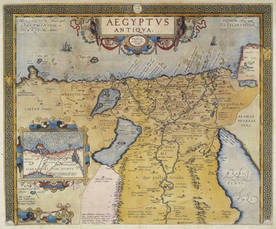 Map of Ancient Egypt - by Abraham Ortelius, Antwerp by Abraham Ortelius