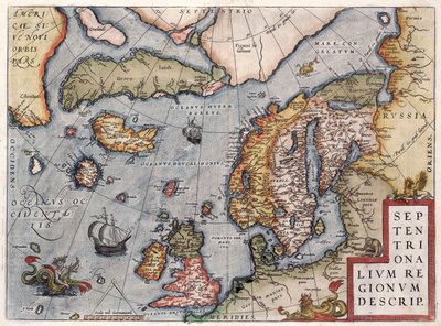 Map of Europe by Ortelius by Abraham Ortelius