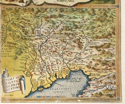Map of Friuli Venezia Giulia Region, from Theatrum Orbis Terrarum by Abraham Ortelius by Abraham Ortelius