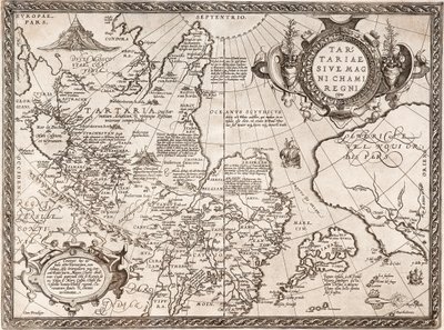 Map of Russia from Theatrum Orbis Terrarum by Abraham Ortelius