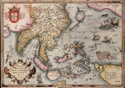 Map of the East Indies by Ortelius, c.1570 by Abraham Ortelius