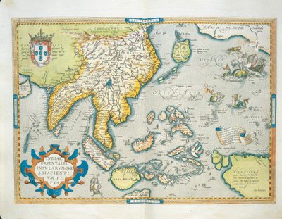 Map of the Indies, from Theatrum Orbis Terrarum by Abraham Ortelius