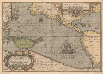 Maris Pacifici From Theatrum orbis terrarum by Abraham Ortelius