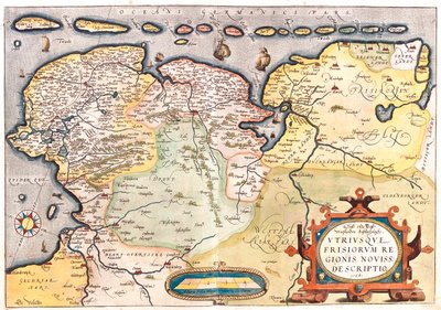 Netherlands, Germany by Abraham Ortelius