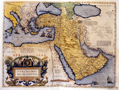 Ottoman Empire in 1588. Atlas of Abraham Ortelius by Abraham Ortelius