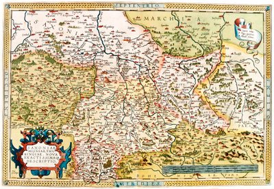 Geography map of Saxonia and Thuringia from 