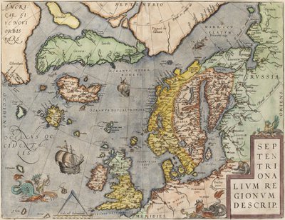 The Baltic Sea From: Theatrum Orbis Terrarum by Abraham Ortelius