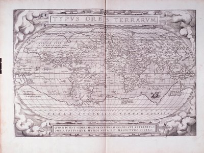 Typus Orbis Terrarum, Portulan by Abraham Ortelius