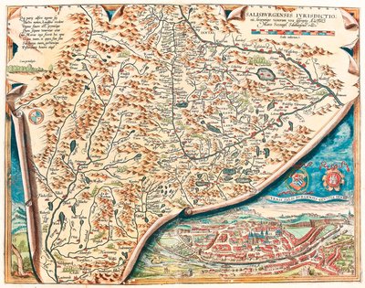 Geography map of Salzburg from 