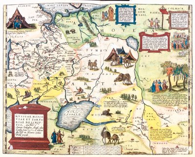 West Russia, south-east Turkey, Armenia, Azerbaijan, north Iran, Turkmenistan, Uzbekistan, west Kazakhstan by Abraham Ortelius