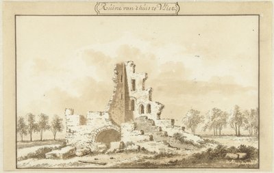Ruins of the House at Vliet, in the Lopikkerwaard by Abraham Rademaker