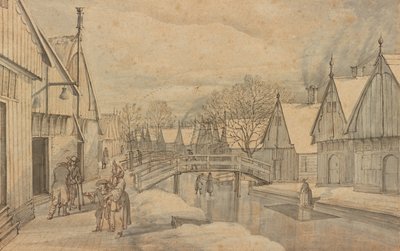 A Street in Jisp on a Winter