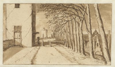 View along the City Wall of Utrecht, from the South, with the Smeetoren (