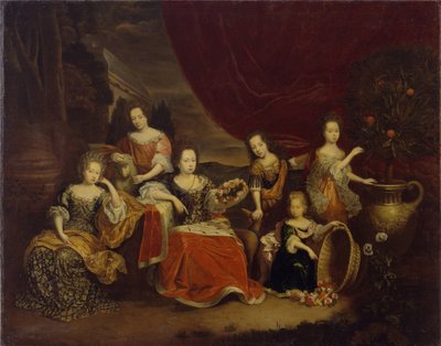 The Children of John George, Prince of Anhalt Dessau by Abraham Snaphaen
