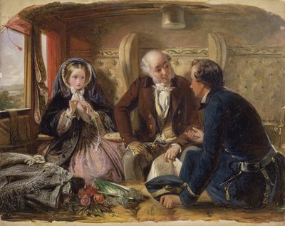 First Class - The Meeting And at first meeting loved., 1855 by Abraham Solomon