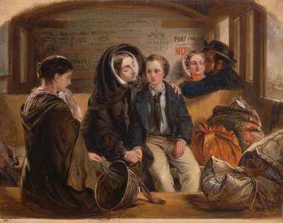 Second Class-The Parting. Thus part we rich in sorrow, parting poor, 1855 by Abraham Solomon