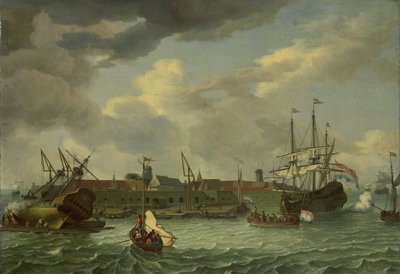 The Island of Onrust near Batavia (Jakarta) by Abraham Storck (manner of)