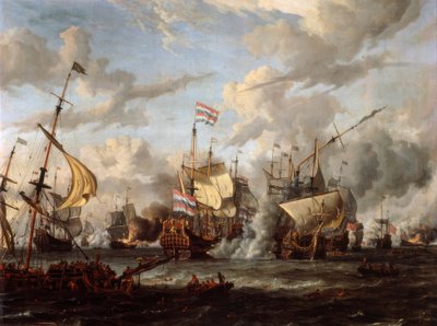 The Battle of Texel by Abraham Storck
